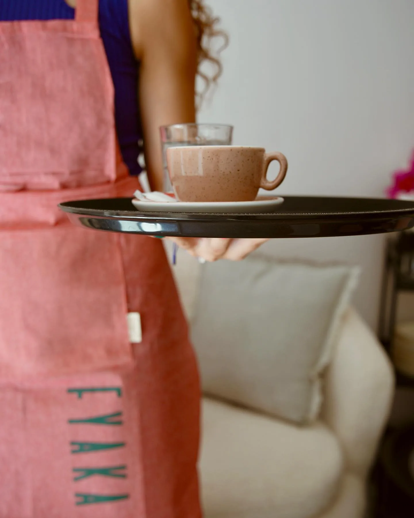 Fyaka coffee served on a tray